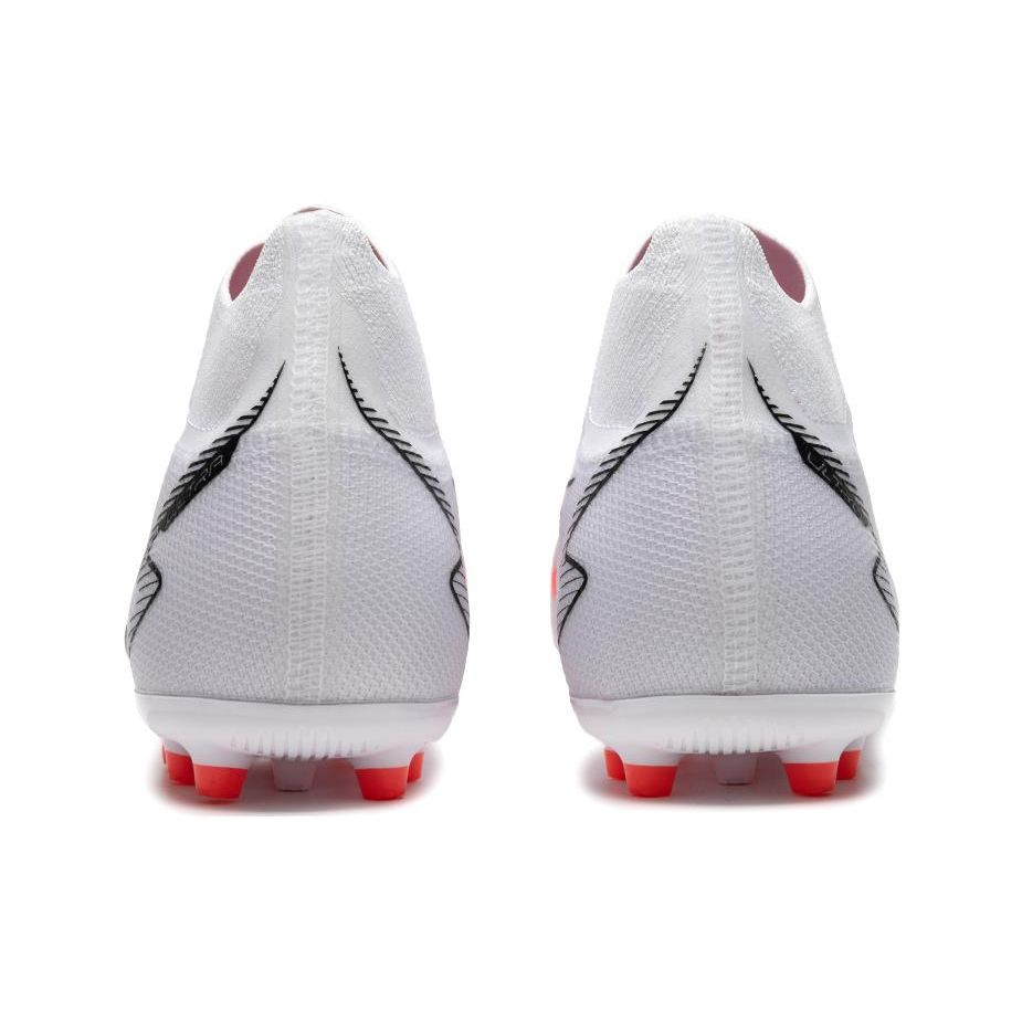 Puma Ultra Match + LL Round Toe Comfortable MG (Rubber Short Stud) Soccer Shoes Men Soccer Shoes White Red Black 107512-01