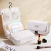 Twill Waterproof Hanging Toiletry and Makeup Organizer with Wet/Dry Separation