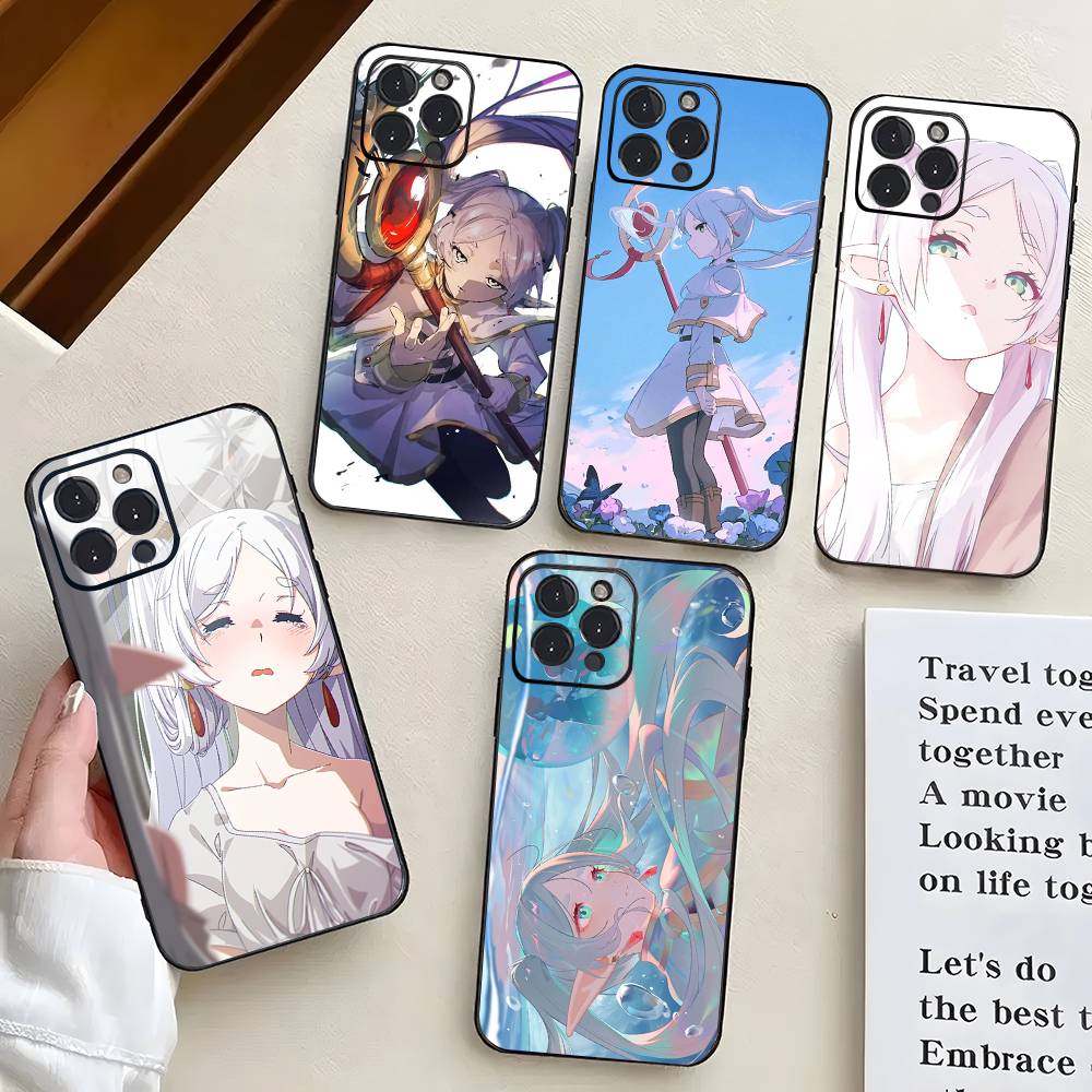 Frieren Animation F-Frieren Beyond Journeys End Phone Case For IPhone 17 Air 16 15 14 13 Pro Max 11 12 Black Silicone Cover