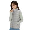 Womens Lightweight Down Vest Winter Warm Sleeveless Puffer With Stand Collar 86-90% White Duck