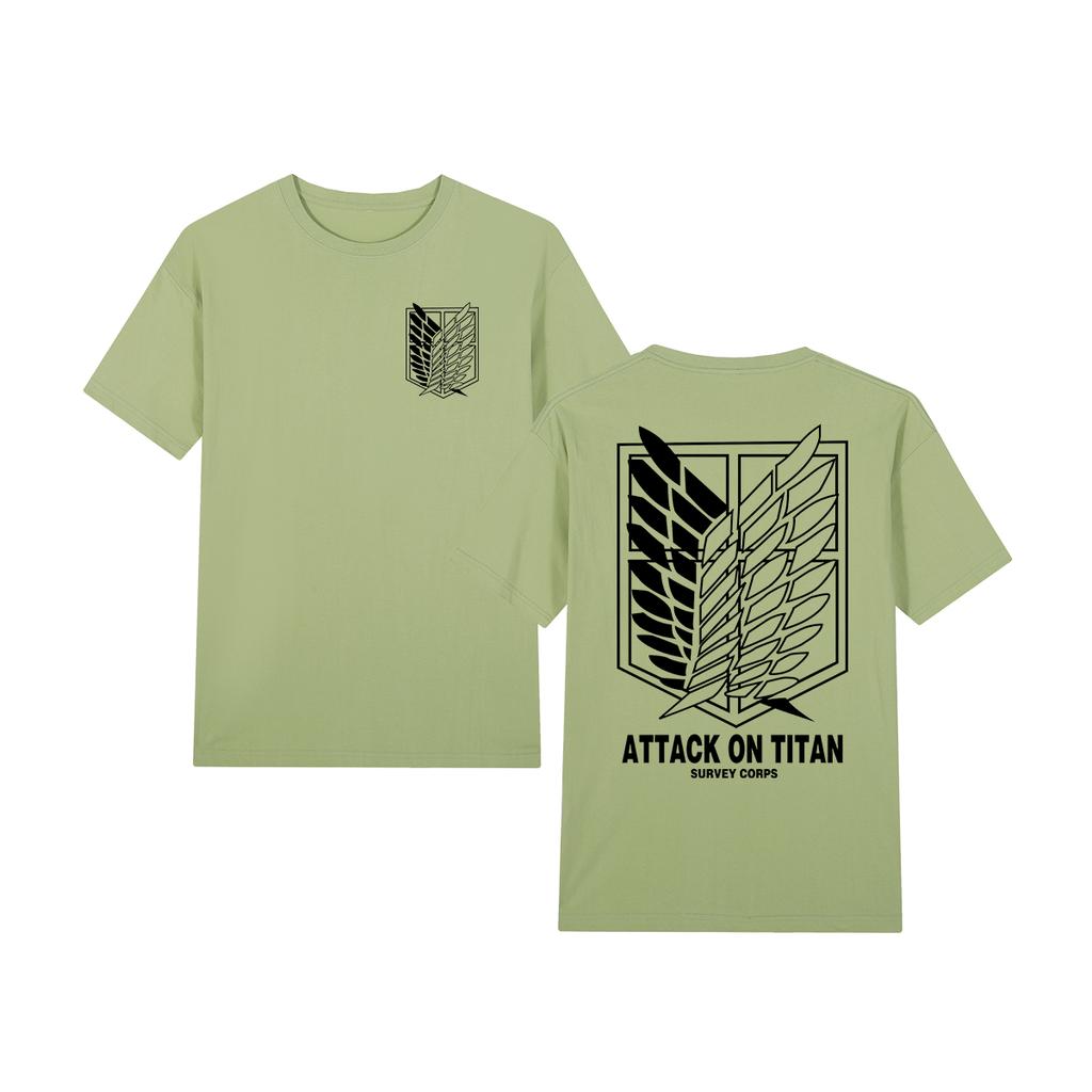 Attack On Titan Survey Corps Rival Levi Eren Yeager mikasa ackerUnisex Vintage Tshirt Cotton Unisex T shirt New Tee Tshirt Women Tops