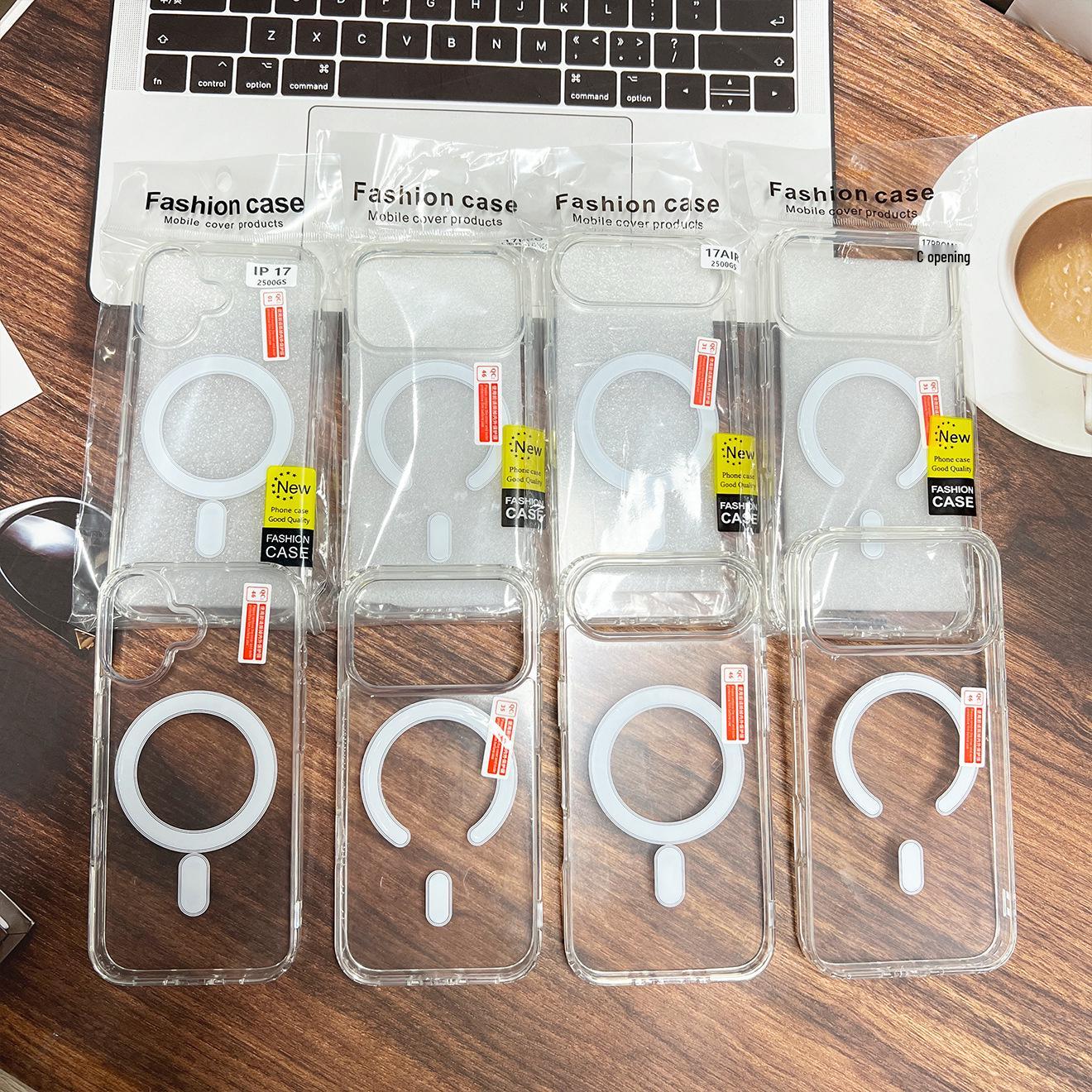

MagSafe-Compatible Transparent Acrylic Protective Phone Case with 2500 Strong Magnetic Attachment for Apple Air 13 , 15 , 16 , and 17 . iPhone 13 Pro