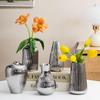 Jarrón de Cerámica Electrochapado en Oro - Estilo Nórdico para Decoración Moderna del Hogar