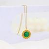 Turquoise Tiger's Eye Pendant Necklace Set for Women – Trendy Titanium Steel Clavicle Chain