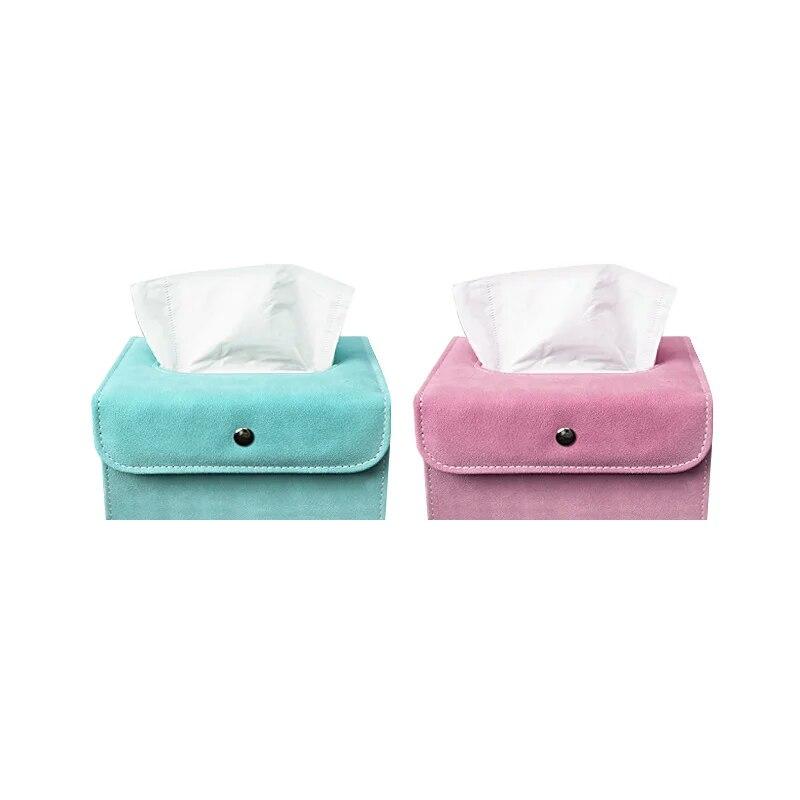 Upscale Car Tissue Box Towel Sets Car Center Console Tissue Box Holder Auto Interior Storage Decoration Car Accessories