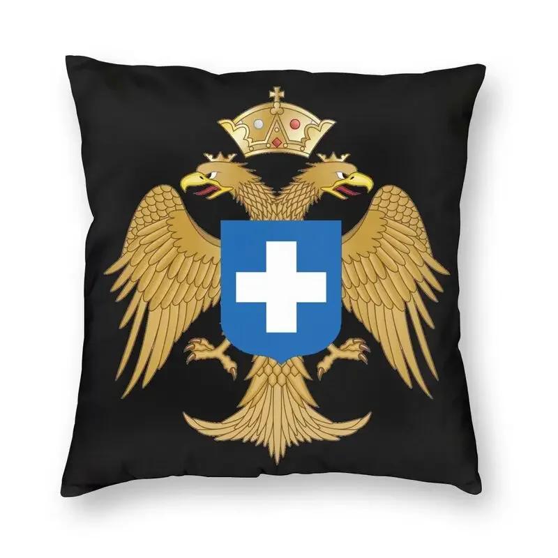 Bizantyjska Flaga Imperialna Przez Greckie Kościoły Prawosławne Poszewka na Poduszkę 40x40 Dekoracja Domu Nadruk Poduszka do Rzucania do Samochodu Dwustronna