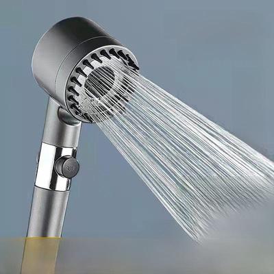 "Pressurized Shower Head Set with Massage Nozzle - No Punching Needed"