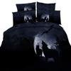 Mote Ulvemønster Sengetøysett Dyr Dynetrekksett Queen King Size Dynetrekk Putetrekk 2/3 stk Polyester Dyneovertrekk