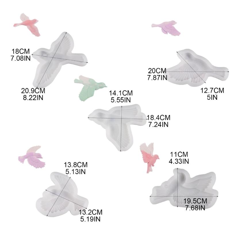 Aromatherapy Gypsum Silicone Mold DIY Brids Resin Mold Wall-Decor Ornament Mold DIY-Home Display Craft Cake Fondant Mold