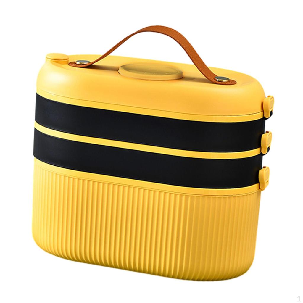 Compact First Aid Storage Box Organizer with Rotating Handle