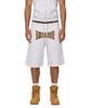 BADBLOOD Curved Logo Boxer Layered Sweatshirt Bermuda Shorts - Leopard Melange