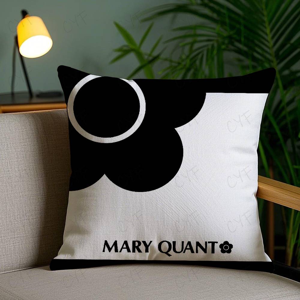 Fashion M-Mary-Q-Quant Pillow Case Safe Custom Photo Pillow, Anti-fade Brushed Fleece Cushion, Maternal & Infant Safe.