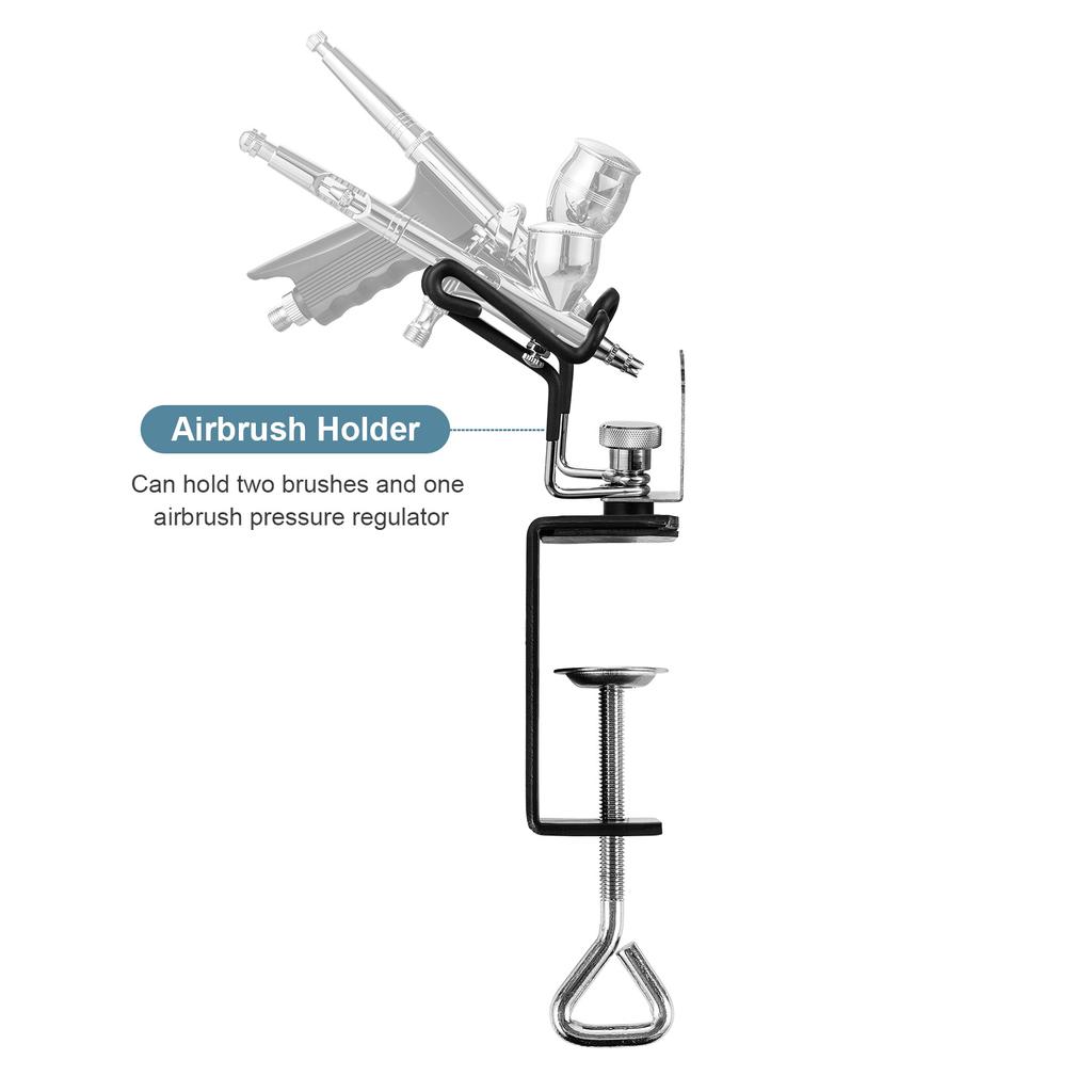Holder Desktop   Stand Two Brush Holder Clamp on Table Stand   Rack Tool