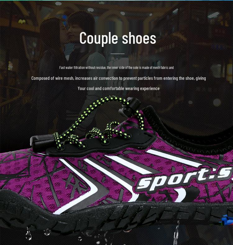 Couples' Five-Finger Shoes: Perfect for Wading, Snorkeling, Fishing, Creek Tracing, Diving, Beach Surfing - Lace-Up & Non-Slip