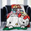 1pc Hello Kitty Christmas Celebration Blanket, Cute Home Decor for All Seasons, Living Room, Travel, Camping, Car Blankets, Beach, Office Naps, Soft T