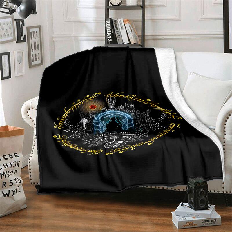 1pc The One Ring Cartoon Blanket,Portable Throw for Travel & Camping, All Season Cozy Blanket,Ideal Gift
