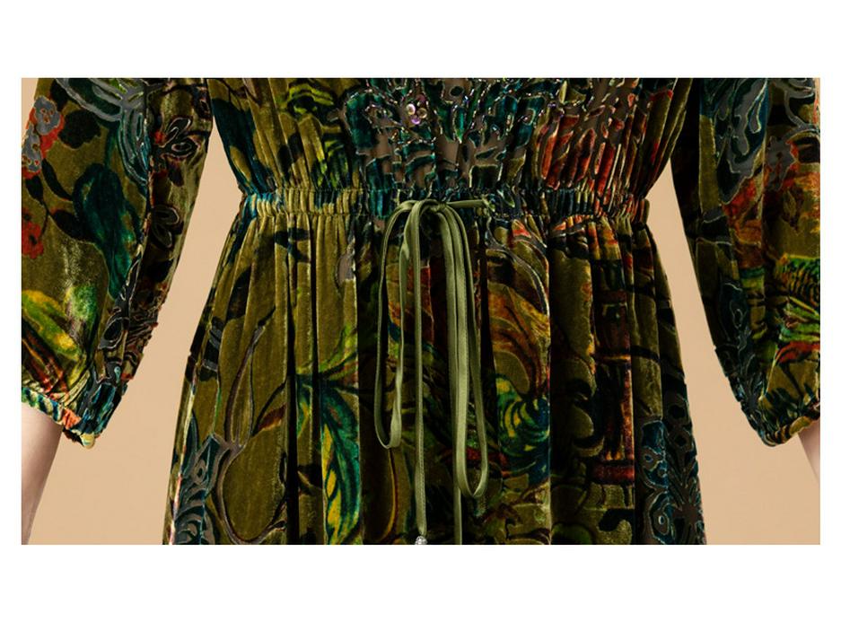 Rochie Slim Hangzhou Real Velvet - Nou Primăvară/Toamnă 2024 Fustă Flock din Mătase de Dud pentru Femei