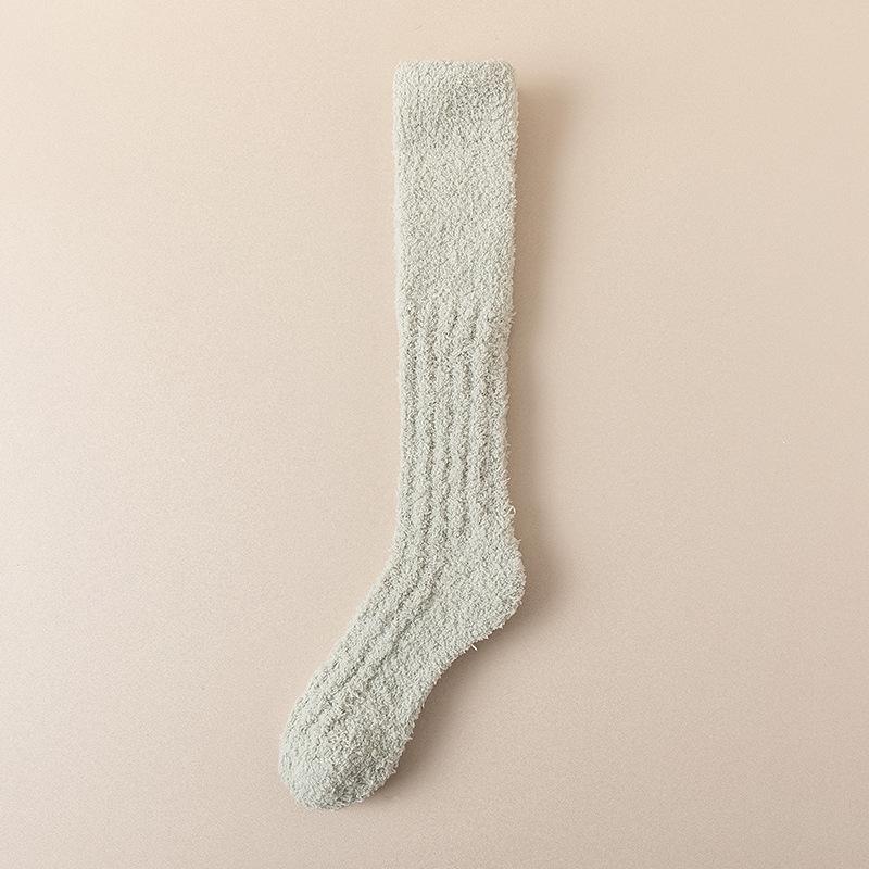 Couple's Coral Fleece Winter Socks: Thick, Velvet-Lined, Cozy Home Sleep Socks for Calf Warmth