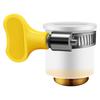 Water Tap Connector Thick Brass Threaded Adapter Tap Adapter Water Faucet Extender Adjustable Yellow Plastic Handle Hand Twist