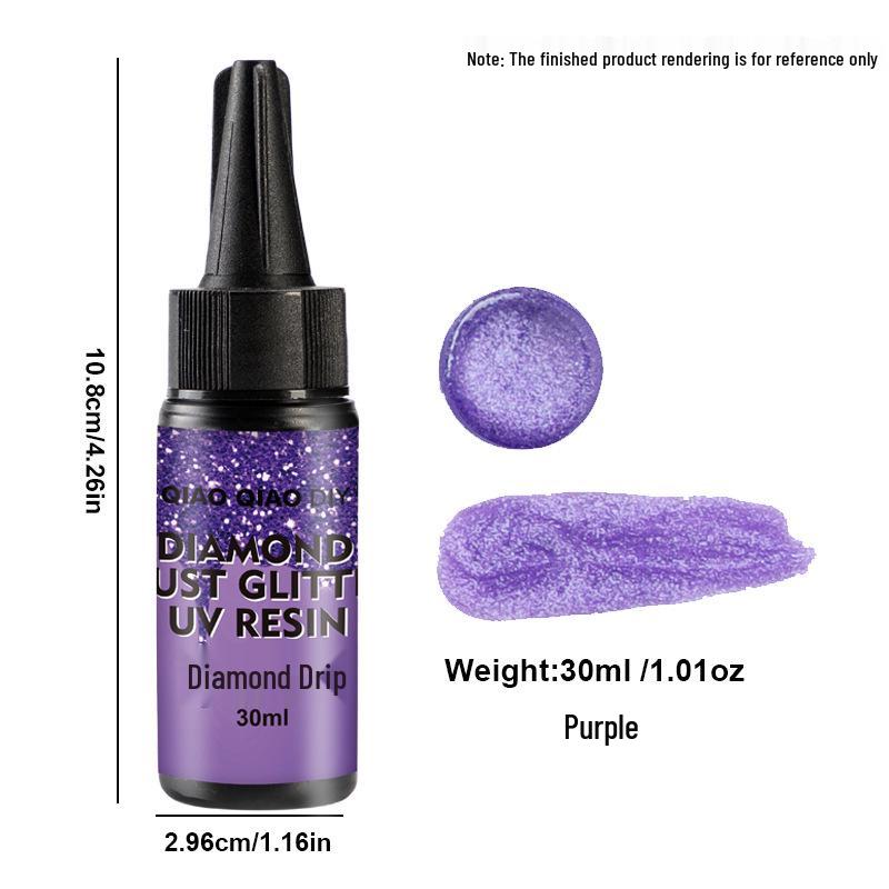 

24 цвета 30 мл смола УФ с бриллиантовым блеском для изготовления украшений и аксессуаров своими руками