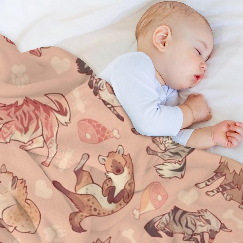 Hyenas In Orange Throw Blanket Funny Gift Heavy Tourist Manga Blankets