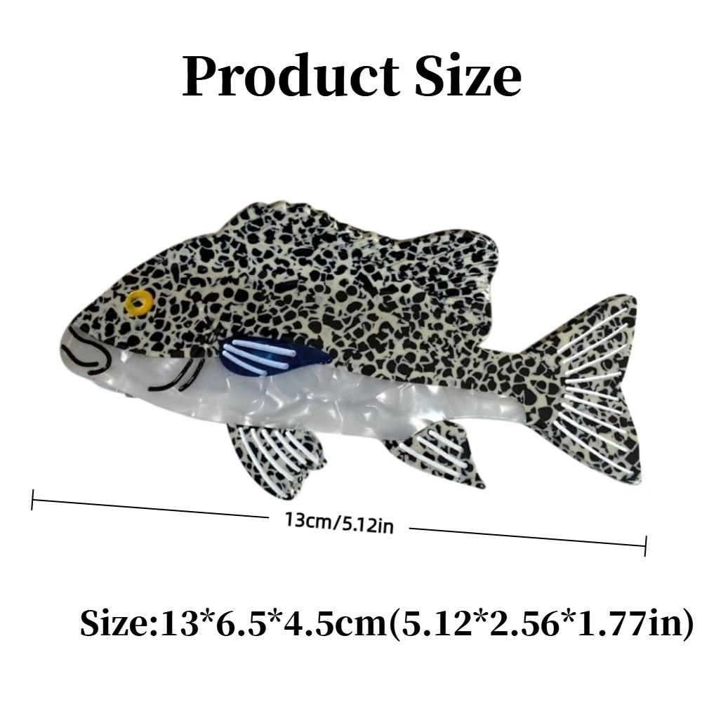 Novelty Grouper Hair Clip Realistic Hair Claw Clip Cute Fish Hair Claw For Women