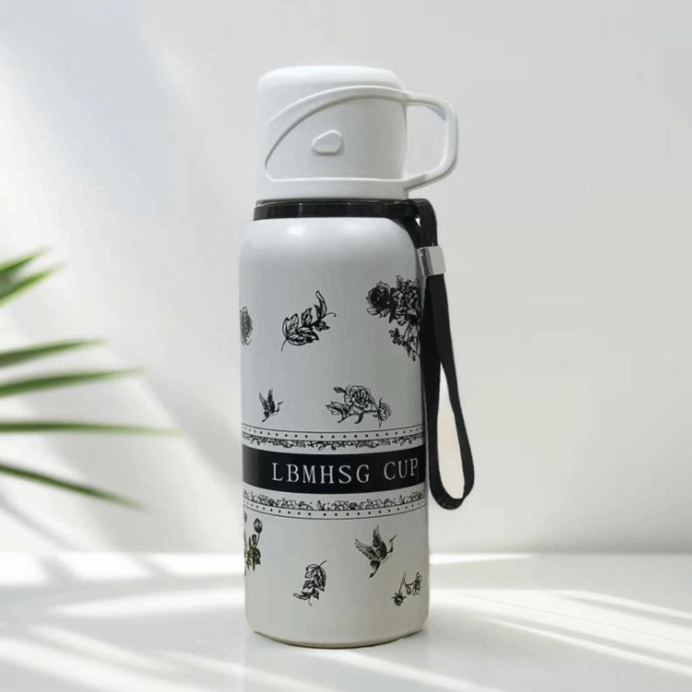 

316 Stainless Steel Vacuum Thermos Cup Large-capacity Sports Kettle Tea Brewing 600ml білий