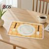 Cafe Style Placemats Rectangular Plaid Placemat, Heat Resistant Non-Slip Colorful Dining Cute Tableware Placemat Patterns, Artificial Leather