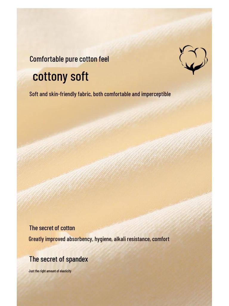 Deanfun Women's Antibacterial Pure Cotton High-Waist Tummy Control Briefs 3-Pack