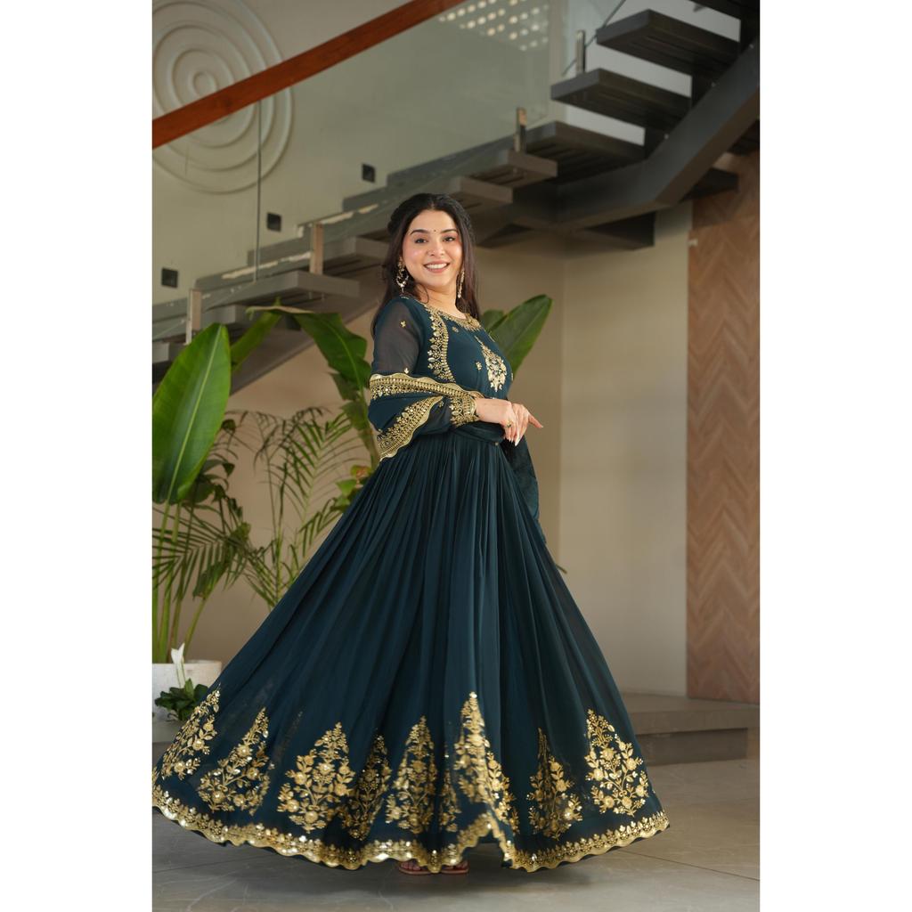 Premium Designer Readymade Gown-dupatta Collections 2025