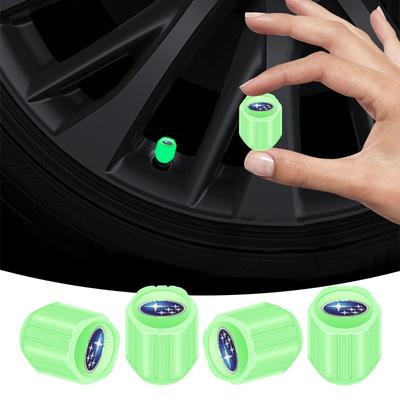 Capace luminoase pentru supapele anvelopelor auto, fluorescente, pentru roțile motocicletei, pentru Outback Crosstrek XV Forester BRZ Legacy Impreza WRX 2006 STI Ascent