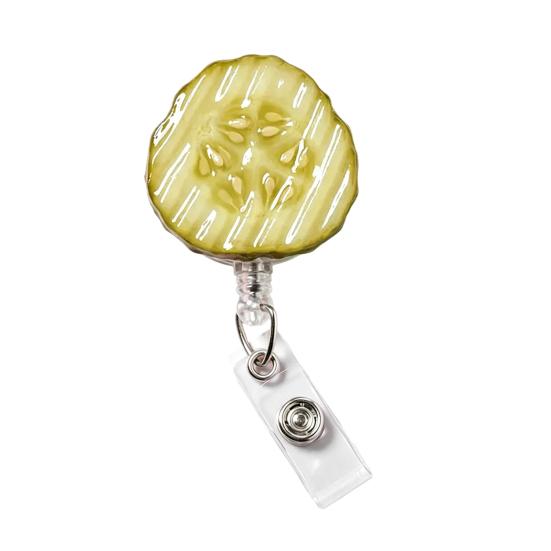 

Pickle Retractable Badge Reels ID Holder with Strong Metal Clip Anti-slip Badge Holder for Work Badges Keys Bus Cards Access Cards 1pc