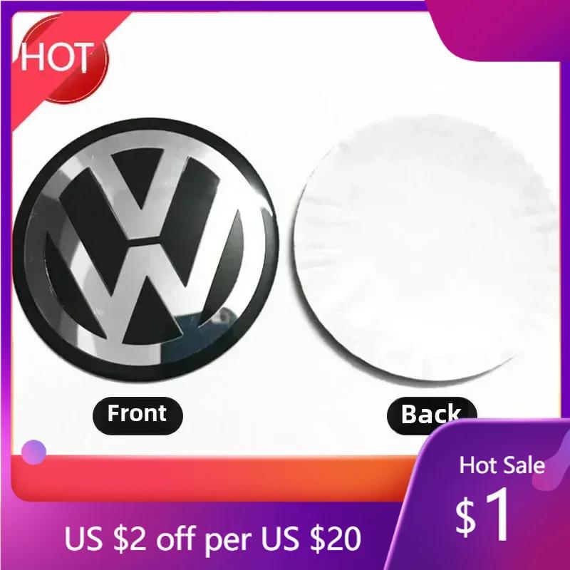 New Volkswagen 4Pcs 45mm 56mm 60mm 65mm 70mm 75mm 90mm Car Wheel Center Logo Sticker Emblem Rim Caps Hub Cover Badge Decal