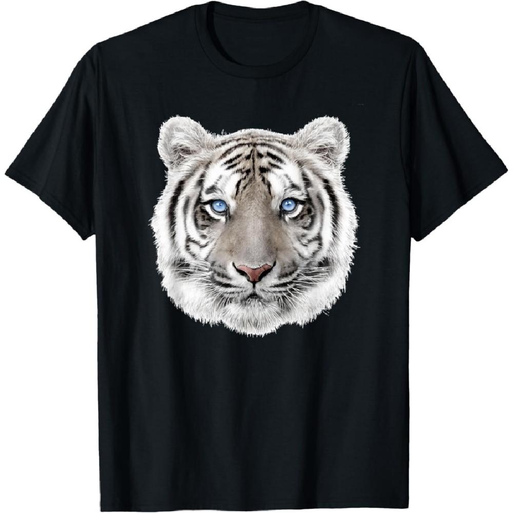 

Bengal White Tiger Head T-Shirt XXXXXL чёрный