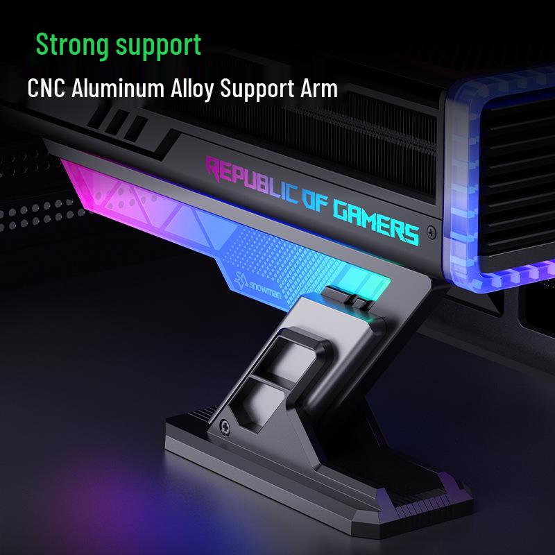 Bingman GP-Z ARGB Magnetic Graphics Card Holder - Aluminum Vertical Mount Support for Desktop Cases