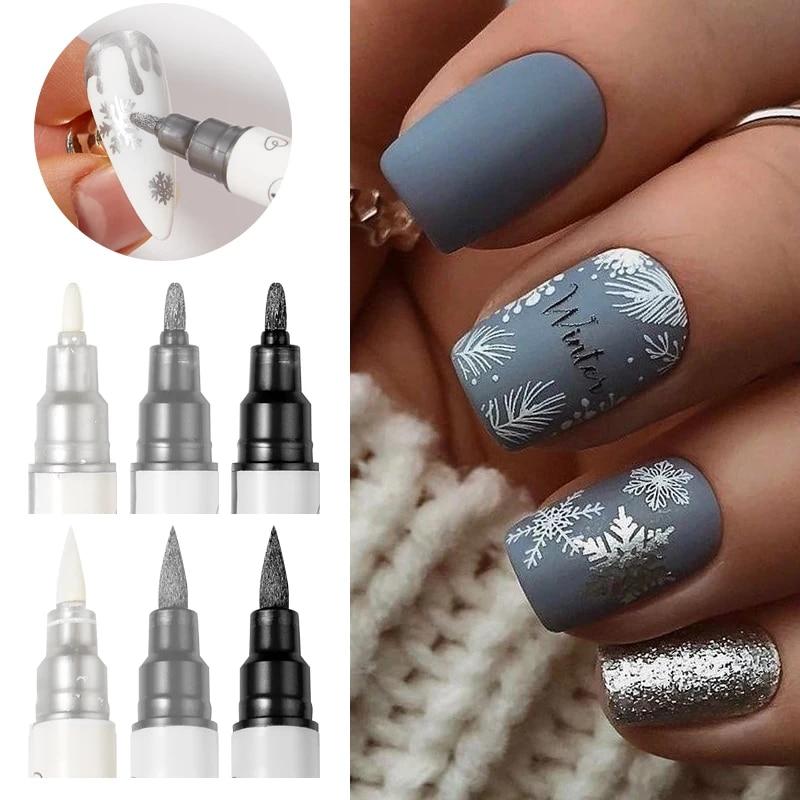 Zestaw długopisów do rysowania graffiti Graffiti Złoty Srebrny Ołówek Wodoodporny podkład malarski Tłusty pędzel Biały marker Narzędzie do paznokci