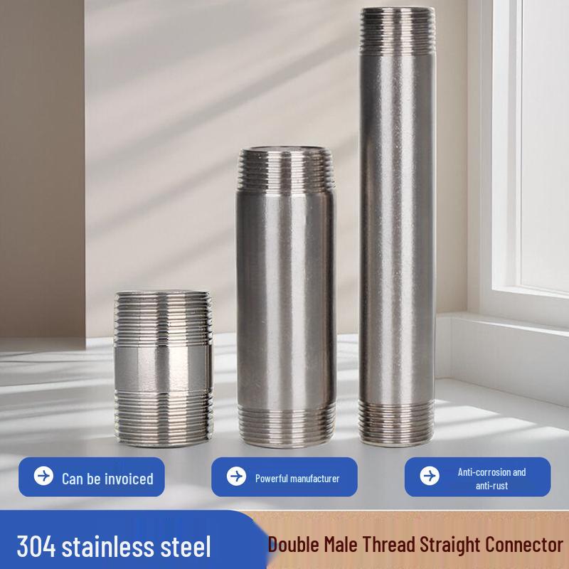 Zhongge 304 Stainless Steel Double Threaded Nipple