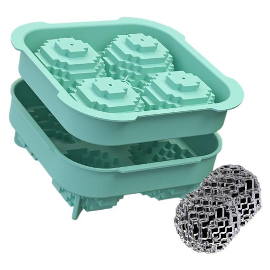 Large Ice Ball Mold Silicone Fun Shapes Ice Sphere Tray for Chilling Whiskey Cocktails Bourbon Easy Release Ice Sphere Maker