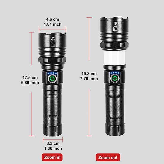 Super Bright Flashlight 120W LED Torch COB Lights Rechargeable Torch Light Long Shot 1500M Zoomable Lamp Work Light Waterproof Lantern Magnetic
