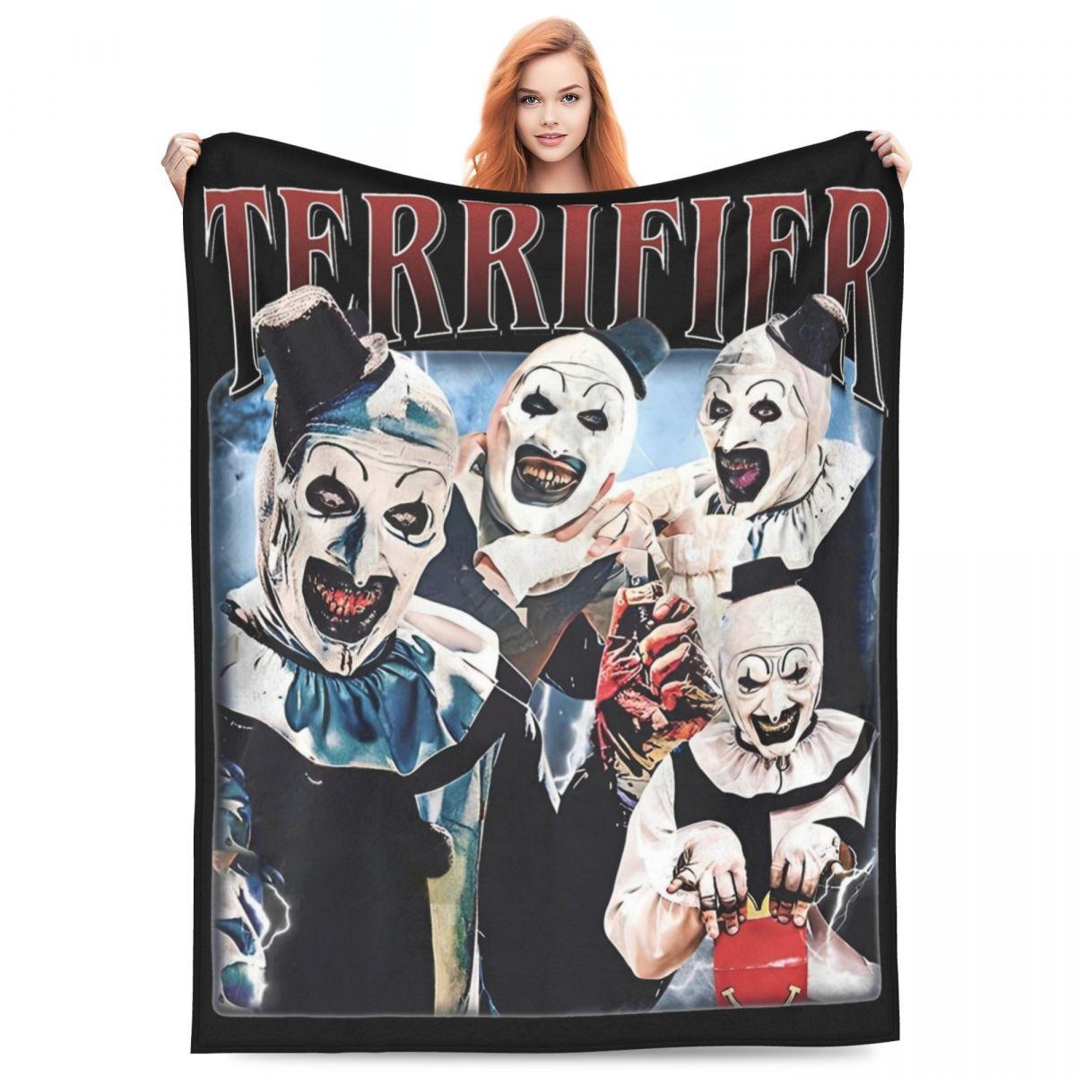 Jessica Chen Unisex Terrifier Horror Movie Blankets Fleece Autumn/Winter Multifunction Super Soft Throw Blanket For Sofa Car Quilt