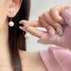Pearl Bowknot Tassel Earrings, Luxury Elegant Heart Studs for Women.