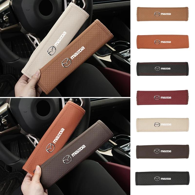 2025 Hot 2pcs Car Seat Belt Shoulder Cover Interior Safety Belt Protector For Mazda CX5 6 CX7 323 Axela Atenza Demio CX30 CX3 CX