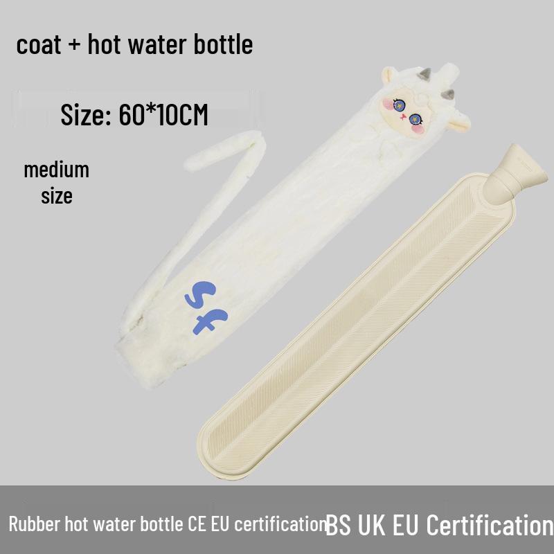 Explosion-Proof Hot Water Bottle: Rubber Design for Stomach and Feet, Long-Lasting Warmth