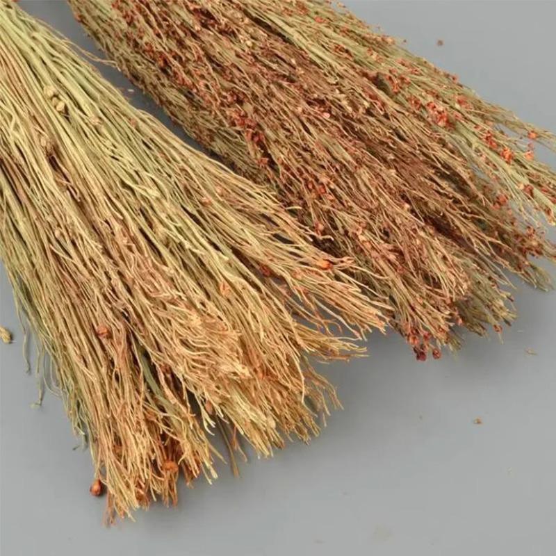 Natural Sorghum Woven Kitchen Broom and Pot Scrubber