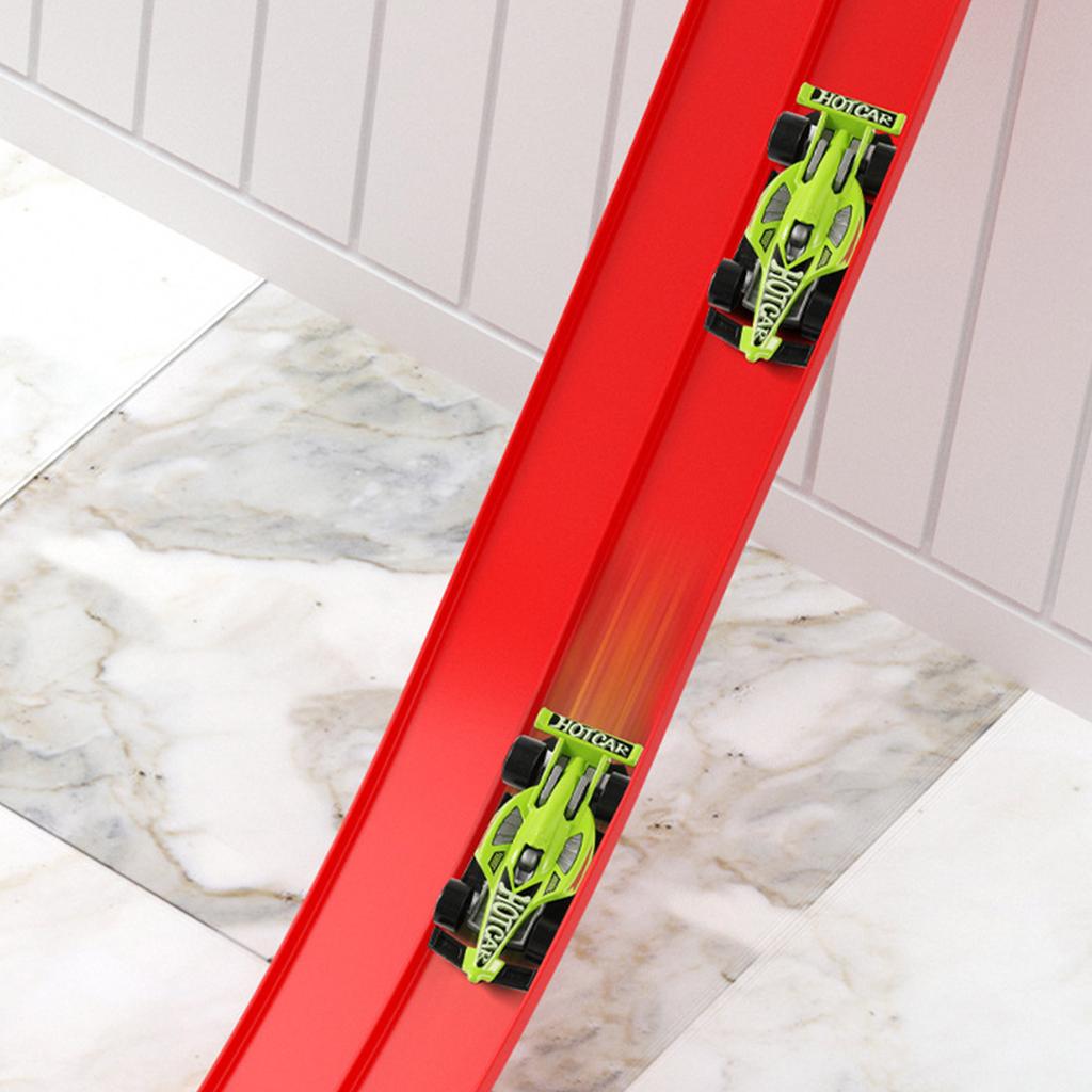 Assembly Gravity Powered Racing Track Car Toy With Customizable Track For Kids STEM Learning Craft Ability Improve