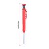 Solid Carpenter Pencil with Refill Lead and Built-in Sharpener for Deep Hole Mechanical Pencil Scribing Marking Woodworking Tool