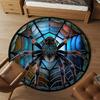 1pc Spider Web Round Chair mat Area Rug - Non-Slip, Floor Mat for Office, Bedroom, and Indoor Decor -1002234