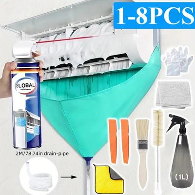 1-8Pcs Air Conditioner Cleaning Bag Kit Waterproof Drain for Washing Conditioning Water Drain-pipe Ac Cleaning Aircon Cleaner