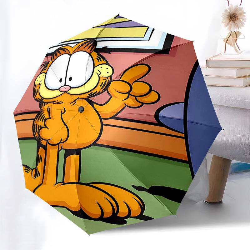 

1pc Garfield Outdoor Umbrella with Automatic Opening Mechanism, Foldable Design, 8-Rib Iron Frame - Perfect Gift for Fans, Travelers, Everyday Use.P00