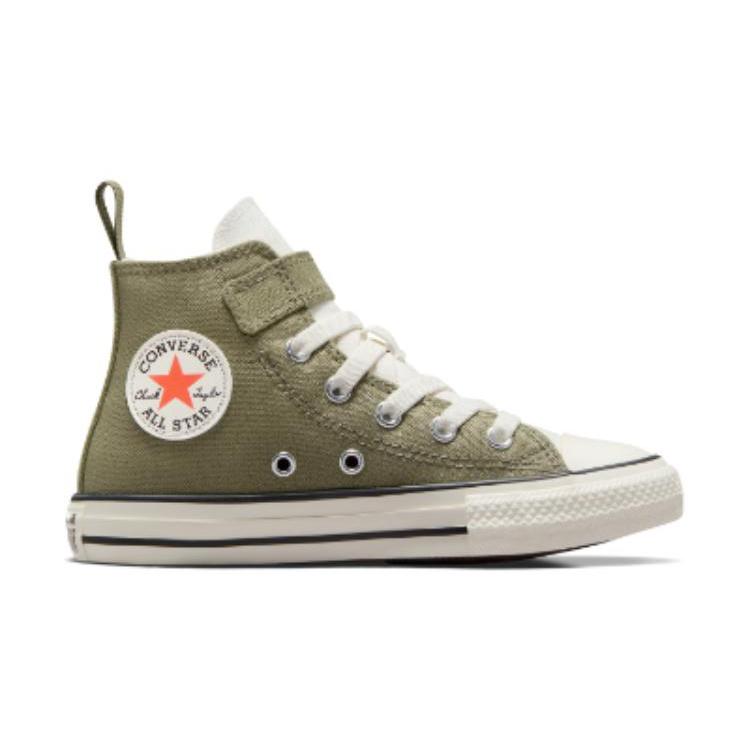 Converse Chuck Taylor All Star Round Tip Cushioning, Wear Resistant High top Kids Canvas Shoes Green A06368C